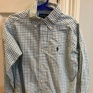Boys SZ S Polo button down dress shirt